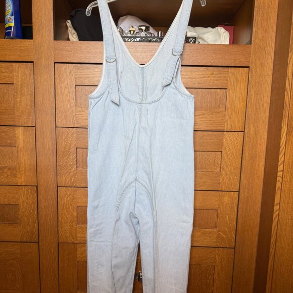 We the Free People High Roller denim jean baggy overalls jumpsuit onesie XS - Picture 3 of 16